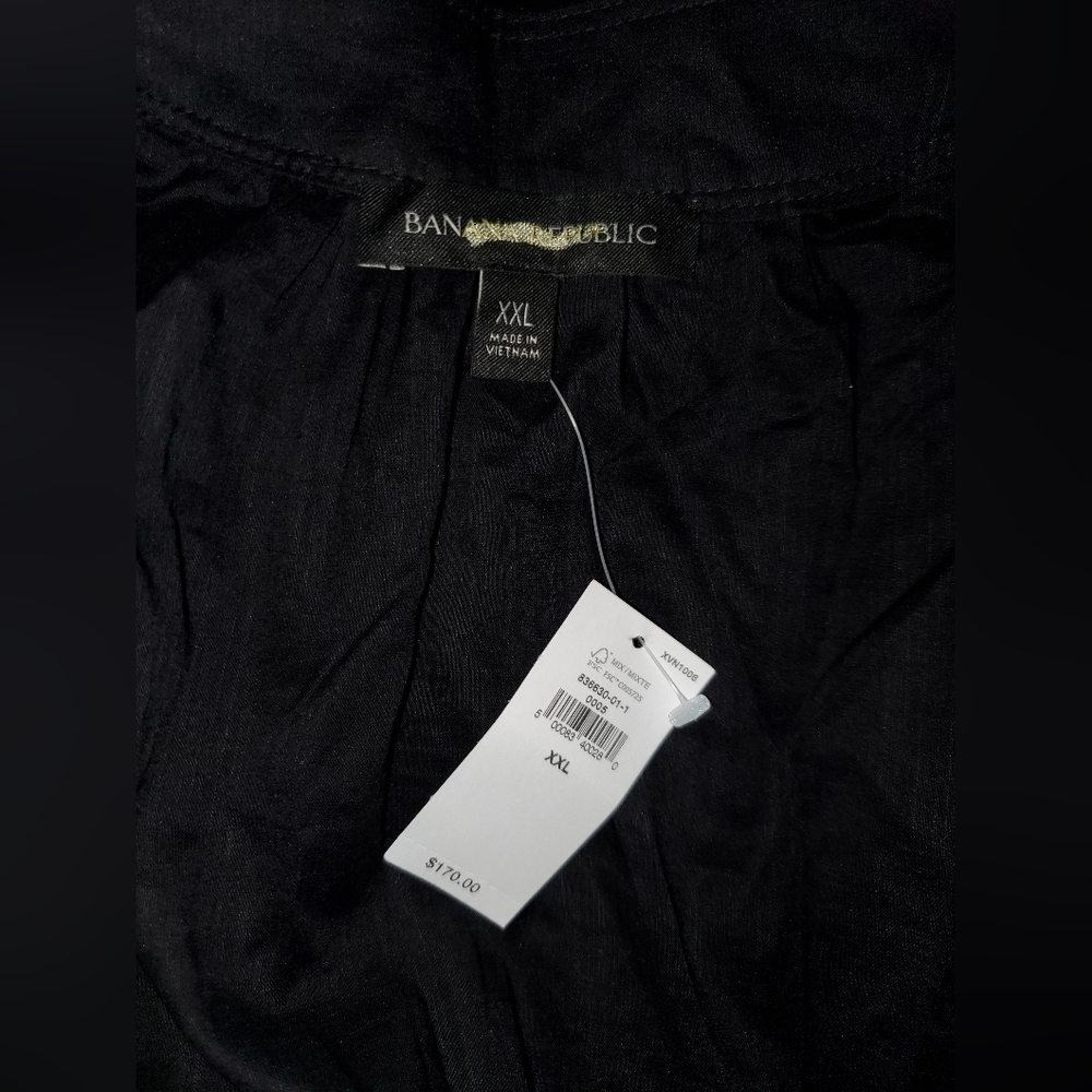 BANANA REPUBLIC Elegant Black Wrap Mini Dress Size: XXL NWT - Picture 12 of 13